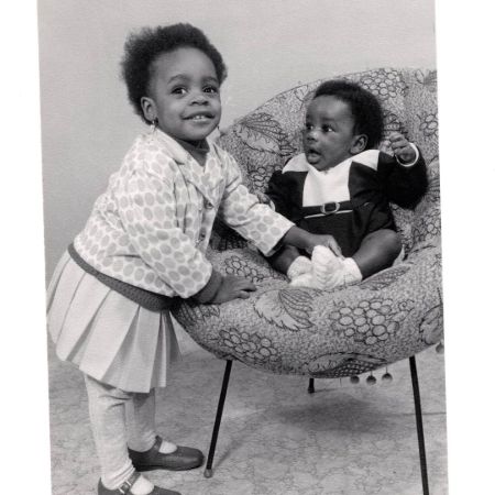 Gina Yashere and her little brother, When she was 5 years old.